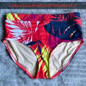 Cacique plus size (Lane Bryant) tropical swim bottoms size 14